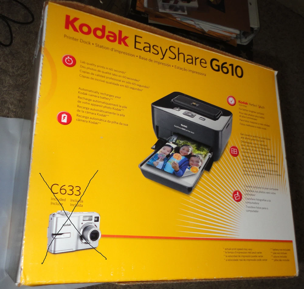 KODAK EASYSHARE G610 Digital Photo PRINTER DOCK DOCKING STATION NO CAMERA~NEW