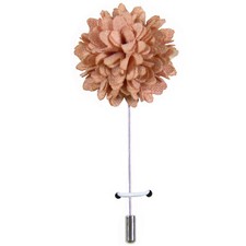 New in box Men Suit chest brooch Peach fabric flower lapel pin formal wedding