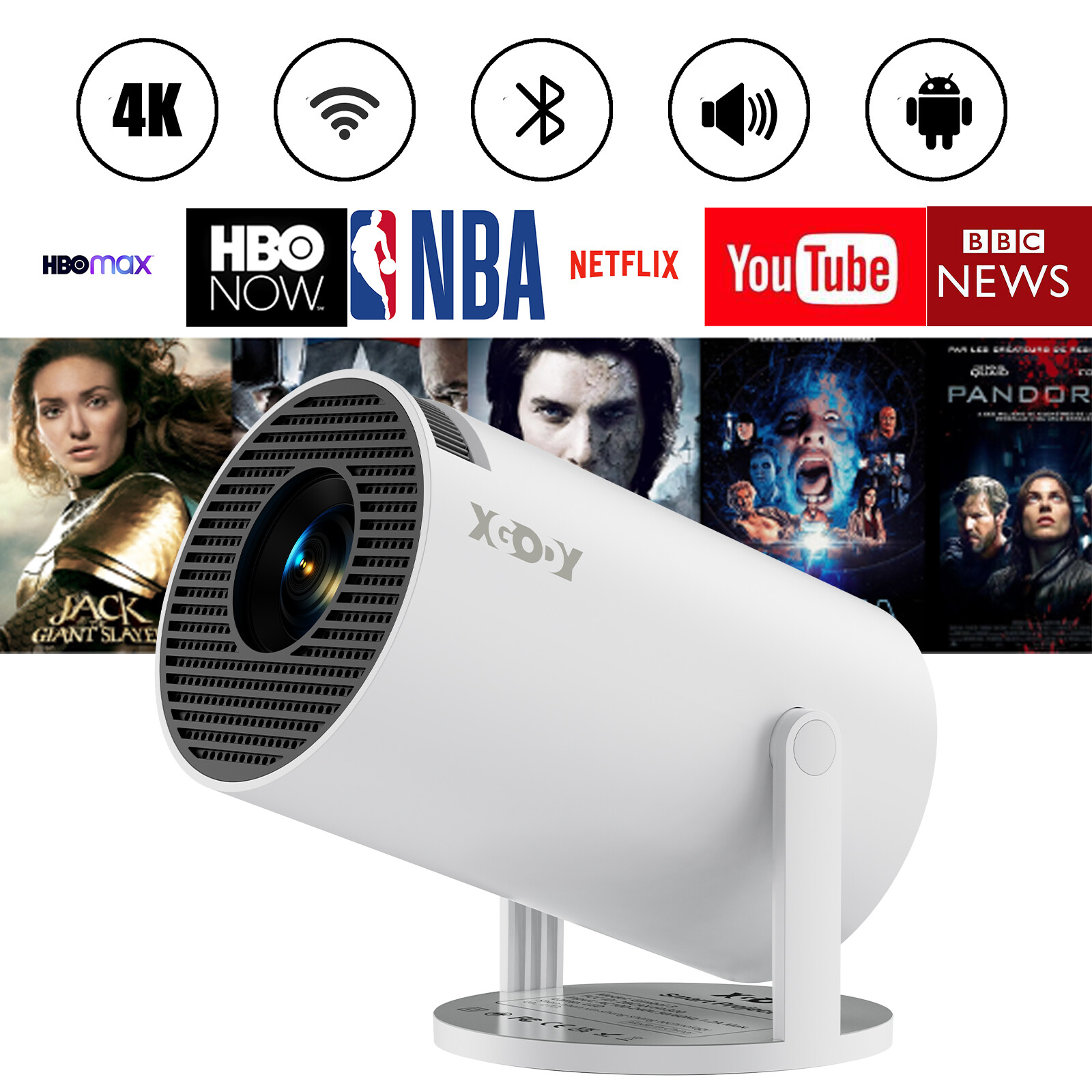 4K Mini Projector LED UHD 1080P WIFI Home Cinema Portable Home Theater Freestyle-image