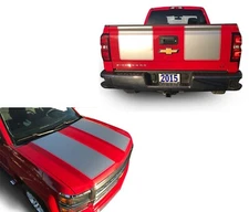 2014-2015 For Chevy Silverado Graphics Rally Hood Tailgate Decals Stripes