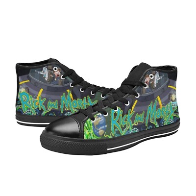 Rick and Morty Custom Sneakers High Top Canvas Men's Shoes Athletic