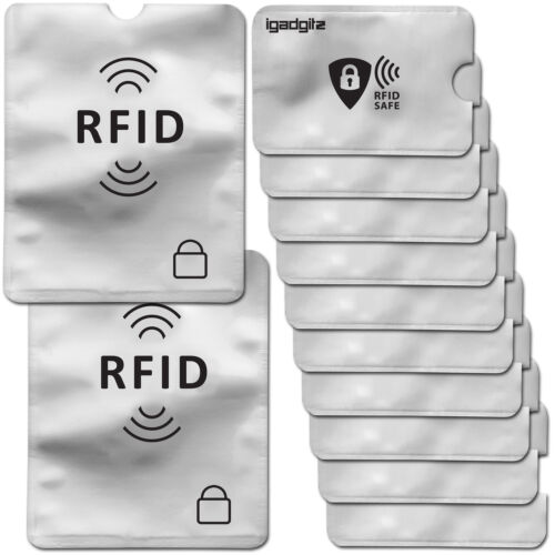 12 Protezione RFID Blocco Porta Carte di Credito Contactless Passporto Custodie - Afbeelding 1 van 4