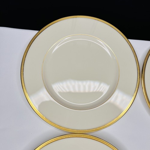 Set 4 Lenox TUXEDO J-33 GOLD Salad Dessert Plates USA Bone China EUC - Picture 4 of 10
