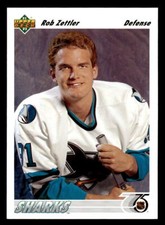 Rob Zettler 1991 Upper Deck #61   San Jose Sharks