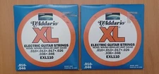 New D'Addario XL Electric Guitar Strings 2 Sets Regular Light Gauge EXL110