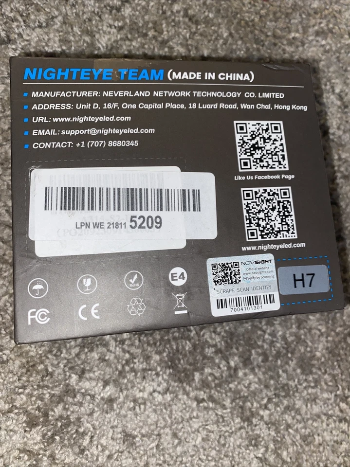 nighteye led headlight H1 350% extremely bright 9000lm 72w new - Image 3 of 4