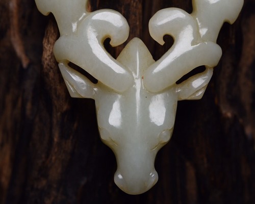 Chinese Natural Hetian Jade Exquisite Carving Deer Statue Pendant Jewelry Art - Picture 3 of 17