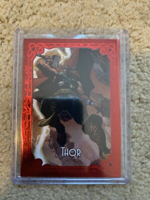 2018 Marvel Masterpieces THOR RED CANVAS GALLERY (3/25) INSERT CARD, #93 NM/M!