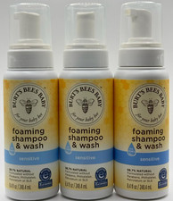 3PK Burts Bees Baby Foaming Shampoo  Wash Sensitive  8.4 FL OZ EACH  NEW