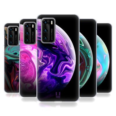 HEAD CASE DESIGNS ACRYLIC POUR PLANETS SOFT GEL CASE FOR HUAWEI PHONES 4