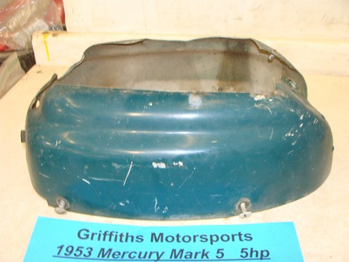 1953 Mercury Kiekhaefer Mark 5 5hp outboard lower cowl cowling cover zeus screws - Picture 3 of 13