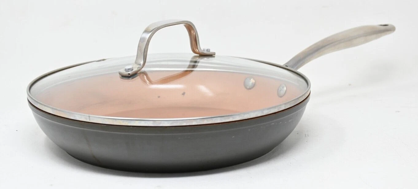 Gotham Steel Pro Ceramic Nonstick Fry Pan With Lid 10in / 25.4cm
