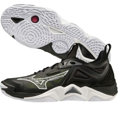 Mizuno Volleyball Shoes WAVE MOMENTUM 3 V1GA231252 Black/White/Green 2E 2023