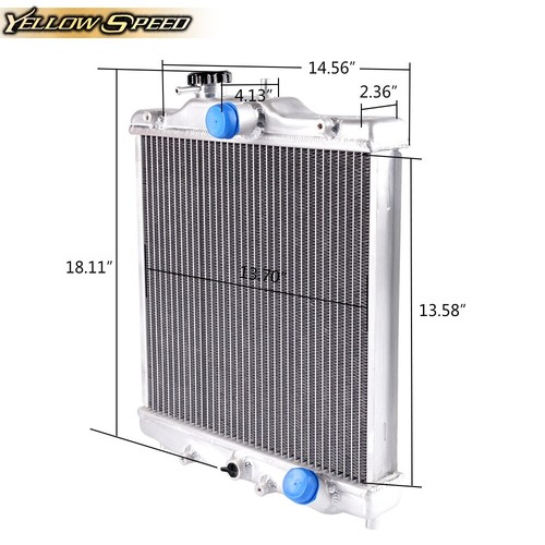 Radiador de aluminio apto para 1992-00 Civic B16A/B18C/B16B tipo R + kit de manguera de silicona - Imagen 2 de 7
