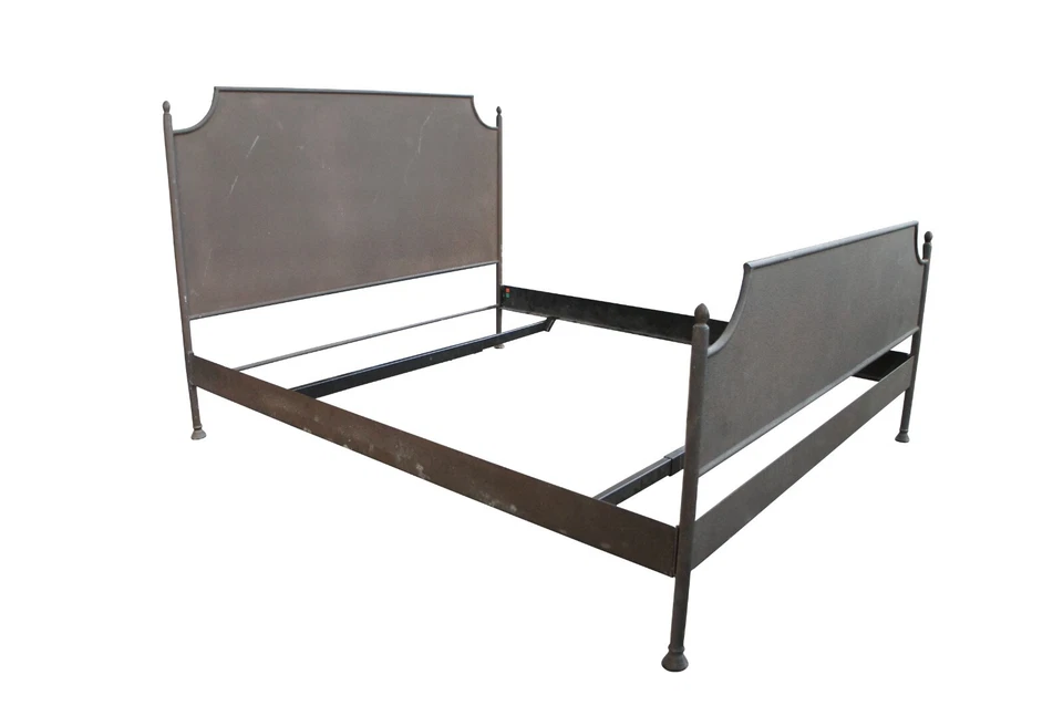 Restoration Hardware 19th Century Campaign Style Iron & Steel California King - Image 2 of 4