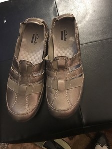clarks metallic shoes