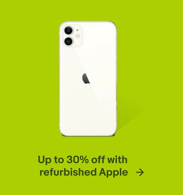 Up to 30% off with refurbished Apple