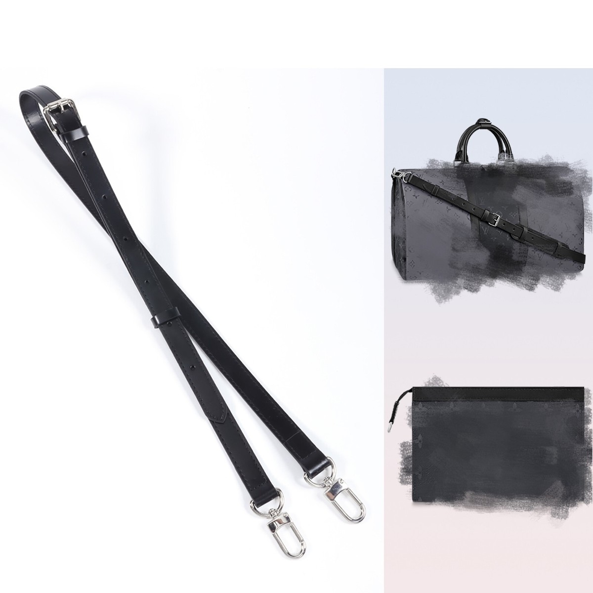 New LV Keepall Replacement Calfskin Adjustable Crossbody Shoulder