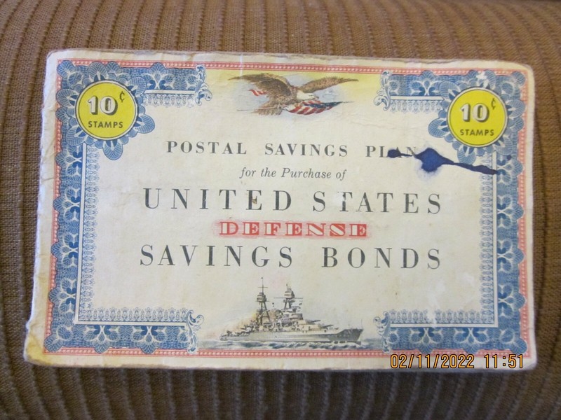 1941 Postal/ United States Defense Savings Bonds W/16 postal stamps/A MUST HAVE!