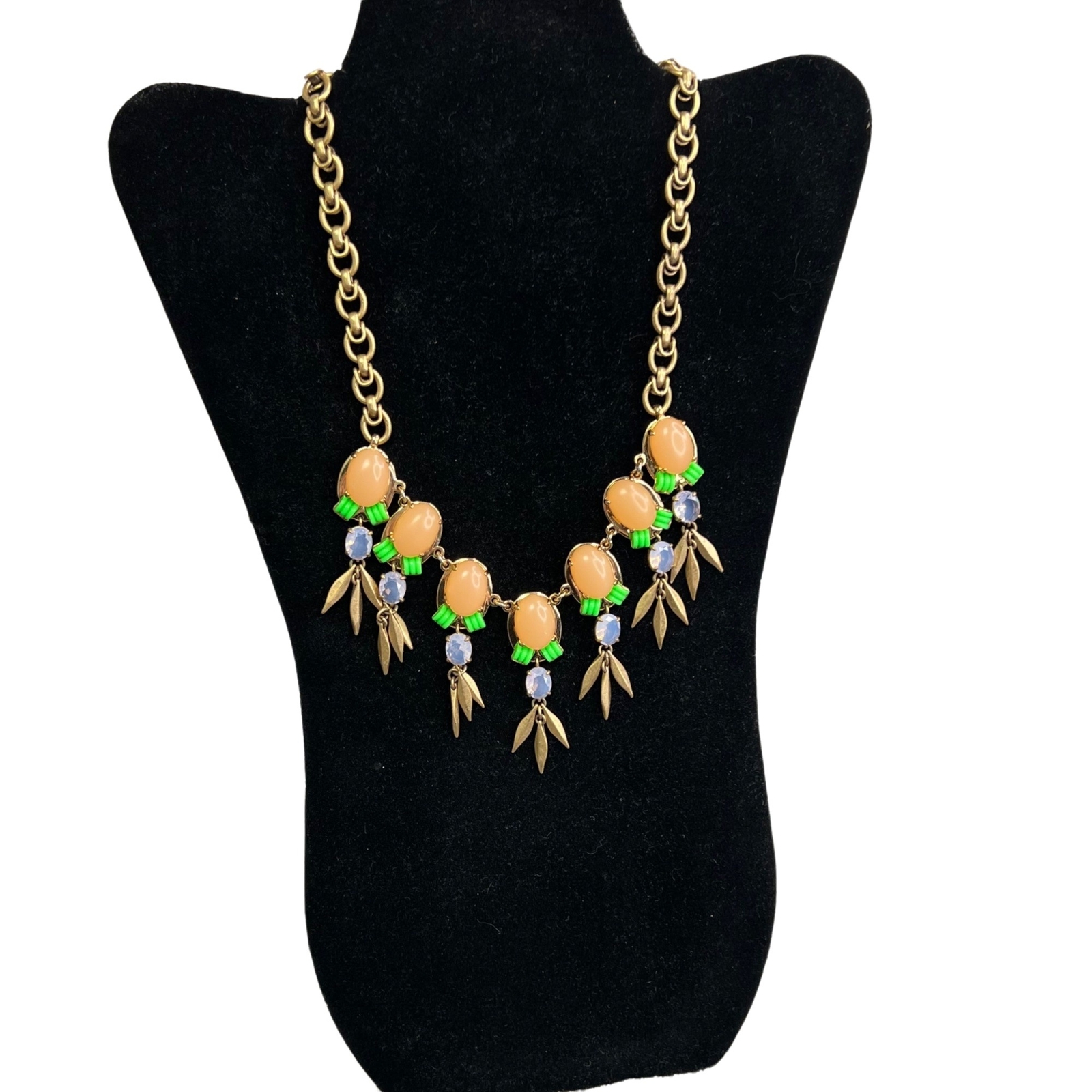 J Crew Statement Necklace Chunky Dagger Pineapple… - image 1