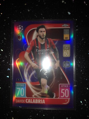 Match Attax Chrome 2021/22 Purple [299] Base Card 121 Davide Calabria (AC Milan)
