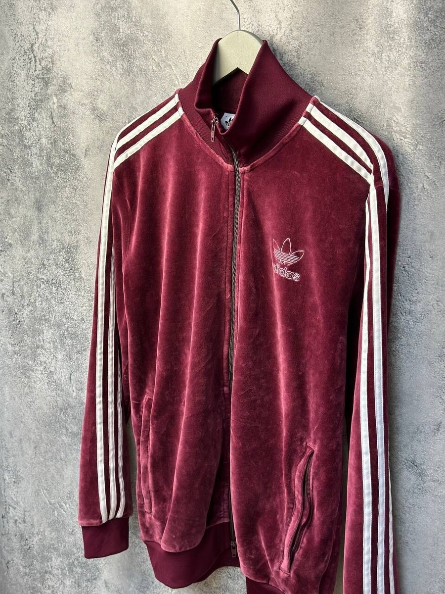 Adidas Originals Beckenbauer Velour Men's Full Zip Track Adidas Originals Beckenbauer Velour Men's Full Zip Track