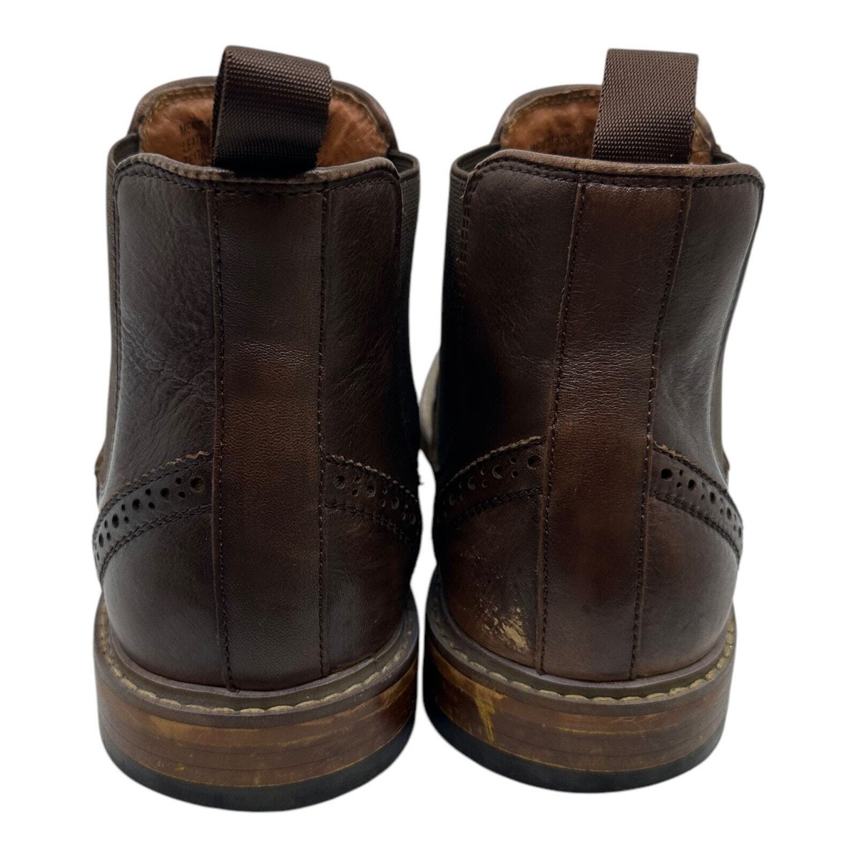 Mens Florsheim Streets WT Chelsea Boots Size 10 Brown Leather Wingtip Brogue EUC FLORSHEIM Streets WT Boot Size MENS 8M Brown Leather Wingtip  main image 3