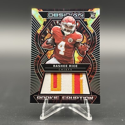 2023 Obsidian #REM-RRI Rashee Rice Rookie Eruption Materials E-E Red #/8