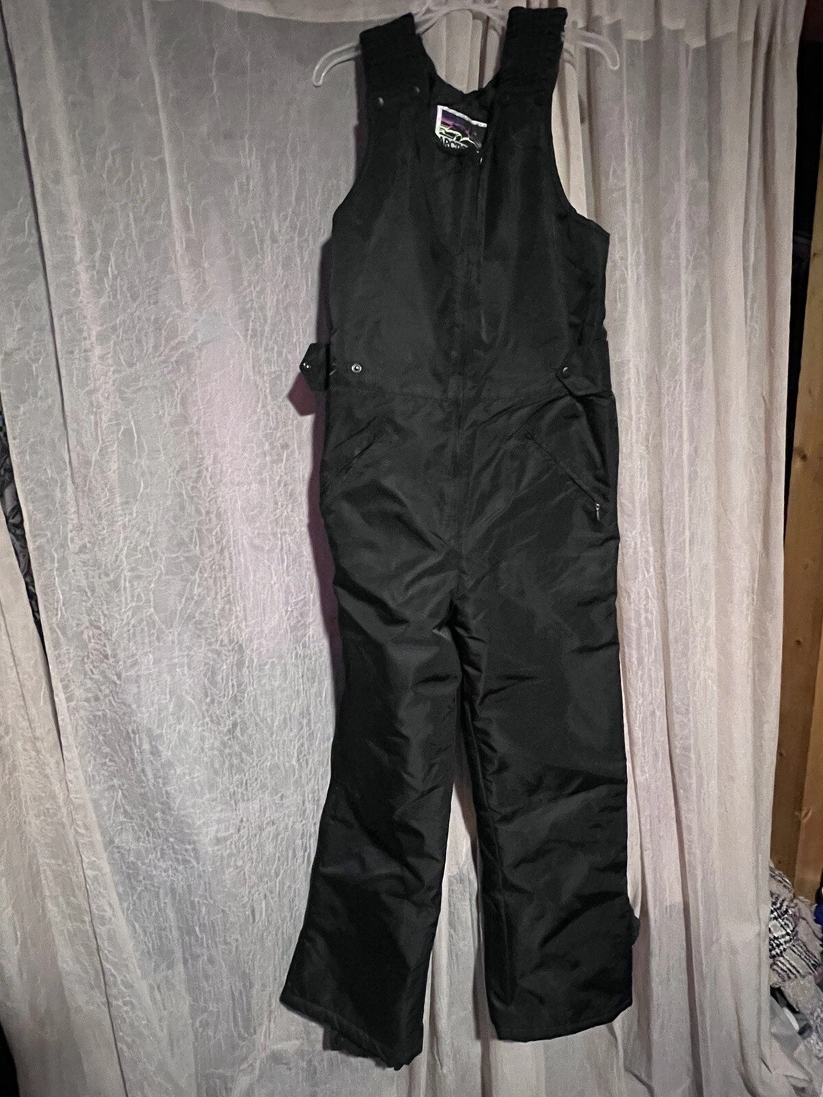 VTG Arcticwear Arctic Cat Snow Pants Men Medium Black Snowmobile Bibs Insulated