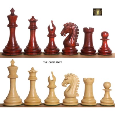 Sinquefield Cup Series Reproduced Staunton Chess Pieces Only set in Budrose Wood