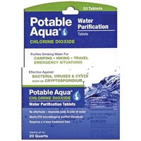 Potable Aqua Chlorine Dioxide Water Purification 20-tablets 2-pack (40 Tabs) Potable Aqua Chlorine Dioxide Water Purification 20-tablets 2-pack (40 Tabs)