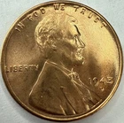 1945 D Uncirculated Red Lincoln Wheat Cent Exact Coin Imaged #LWC3119