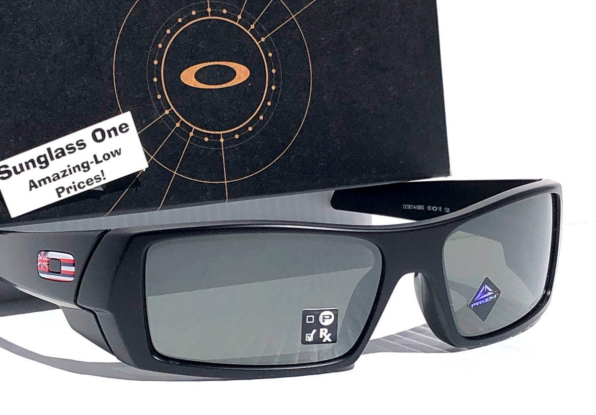NEW Oakley GASCAN Matte Black Hawaii Flag Icon PRIZM Black Lens