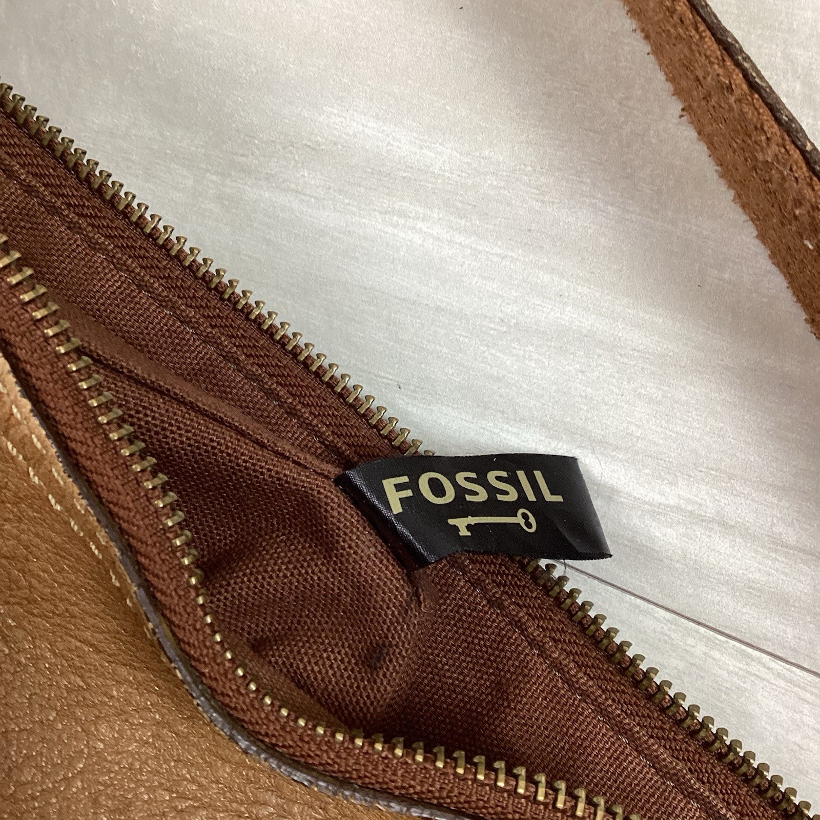 FOSSIL Leather Suede Lyla Patchwork Crossbody Sho… - image 3
