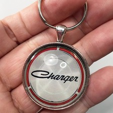 Vintage 1960s Dodge Charger Chrome Door Emblem Badge 1.2 Diameter Keychain Vintage 1960s Dodge Charger Chrome Door Emblem Badge 1.2 Diameter Keychain