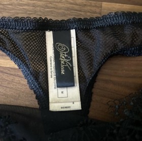 DITA VON TEESE THONG SHEER LACE BLACK WITCHERY SZ M Mesh