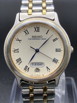 [Exc+5] SEIKO 5H23-6B90 Herren Vintage Uhr Contemporary Basic Quarz