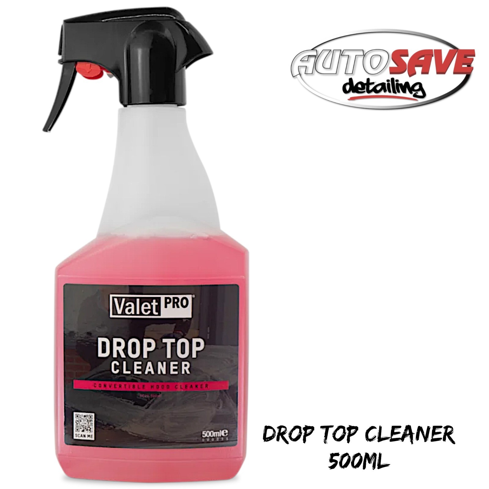 ValetPRO - Drop Top Cleaner |500ml |Convertible |Remove Mould & Dirt |pH Neutral