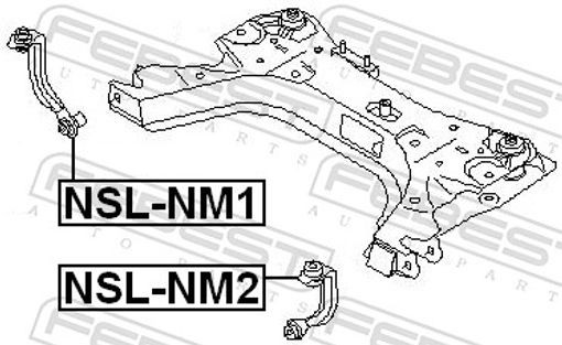 Fits FEBEST NSL-NM2 FRONT SUBFRAME MOUNTING LINK LEFT