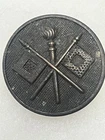 1x Original US Early WW1 Military Army  Collar Disc Insignia Signal Corp Dished