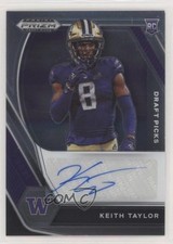 2021 Panini Prizm Draft Picks Draft Picks Auto Keith Taylor #DPA-KET Auto 0c2