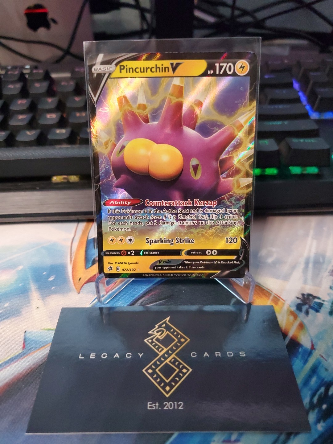 Pincurchin V 072/192 - SWSH: Rebel Clash Ultra Rare - Pokémon TCG (NM)