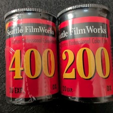 Vintage Seattle Film Works 35mm Professional Color Film 200  400 DX 20 Expired