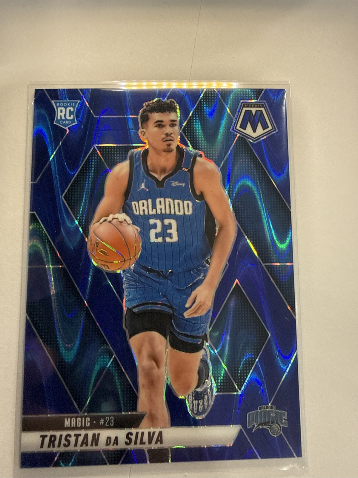 2024-25 Panini Mosaic Tristan Da Silva #266 NBA Debut Blue Seismic Prizm /149 RC