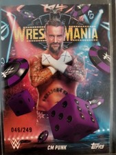 2025 Topps WrestleMania 41 CM Punk Purple /249 #WM-21 Las Vegas Exclusive!