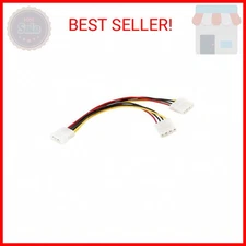 JacobsParts 4-pin Molex Male to 2X 4-pin Molex Female Power Y-Splitter Extension