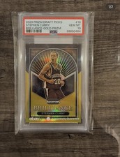 2023 Prizm Draft Picks - Stephen Curry Brilliance Gold Prizm /10 #18 PSA 10 