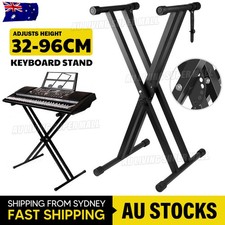 Adjustable Keyboard Stand For Piano Music Double Braced  Piano Metal AU New