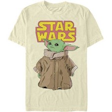 Star Wars The Mandalorian Logo Child Gaze T-Shirt - Size Medium