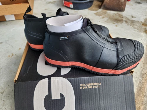 Bota impermeable Bogs Overshoe cremallera punta compuesta negra talla US 10 M construcción - Imagen 7 de 7